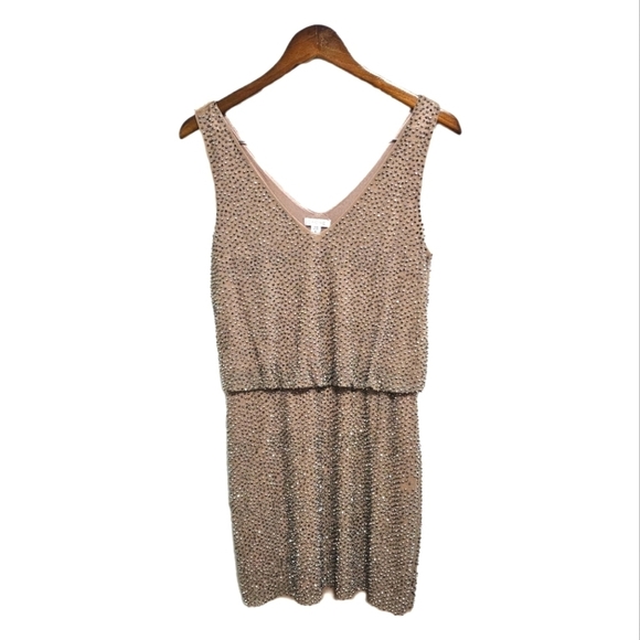 Y2K Cache beaded mesh sleeveless party cocktail evening lined mini dress 6 - Picture 1 of 16